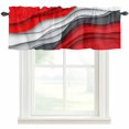 thumbnail image 1 of Red White Black Window Valance Curtain Abstract Art Rod Pocket Short Curtain for Living Room, Bedroom & Kitchen Window Decor 42x12in, 1 of 8