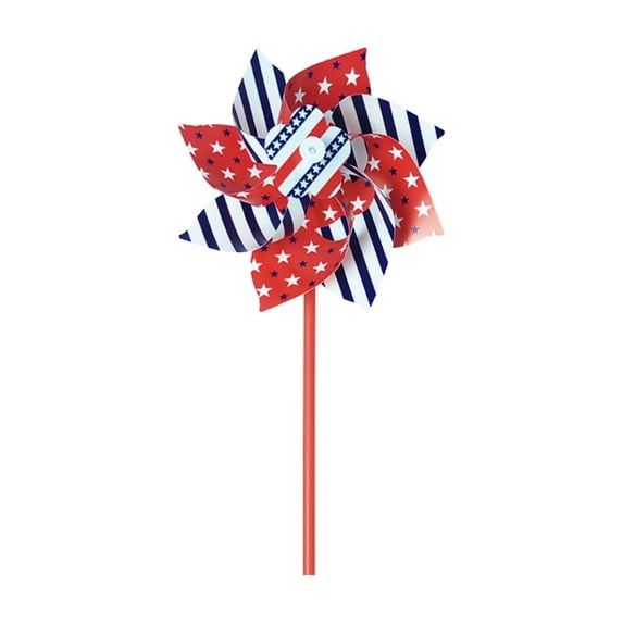 Red White and Blue 4th of July Decorations American Flag Pinwheel, Garden Wind Spinners Patriotic Yard Outdoor Decor, Memorial Day Independence Party Supplies