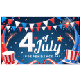 thumbnail image 1 of Red White Blue Banner Fourth of July Decoration Patriotic Theme Independence Day Banner for Party Celebration Outdoor Indoor Event, 1 of 8