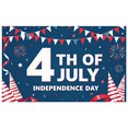thumbnail image 1 of Red White Blue Banner Fourth of July Decoration Patriotic Theme Independence Day Banner for Party Celebration Outdoor Indoor Event, 1 of 8