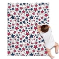 thumbnail image 1 of Red White Blue Baseballs and Stars Pattern Blanket,Comfortable Soft Lamb Wool Throw Blanket,All Season,Warm Lightweight Blankets for Sofa Bed Couch Living Room Chair,30"x40", 1 of 4