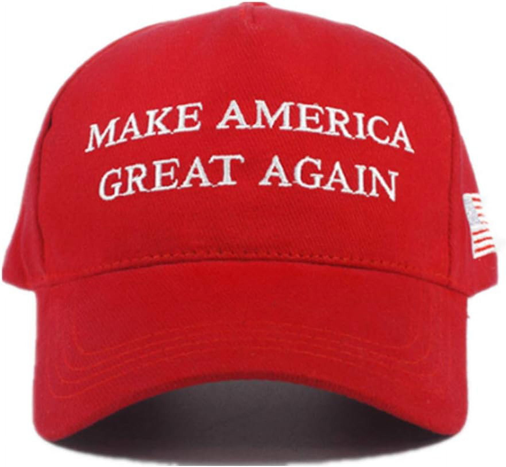 JUSTSAVE4U Classic MAGA Make America Great Again President Trump Hat Cap Embroidered Flag Adjustable Baseball Hat