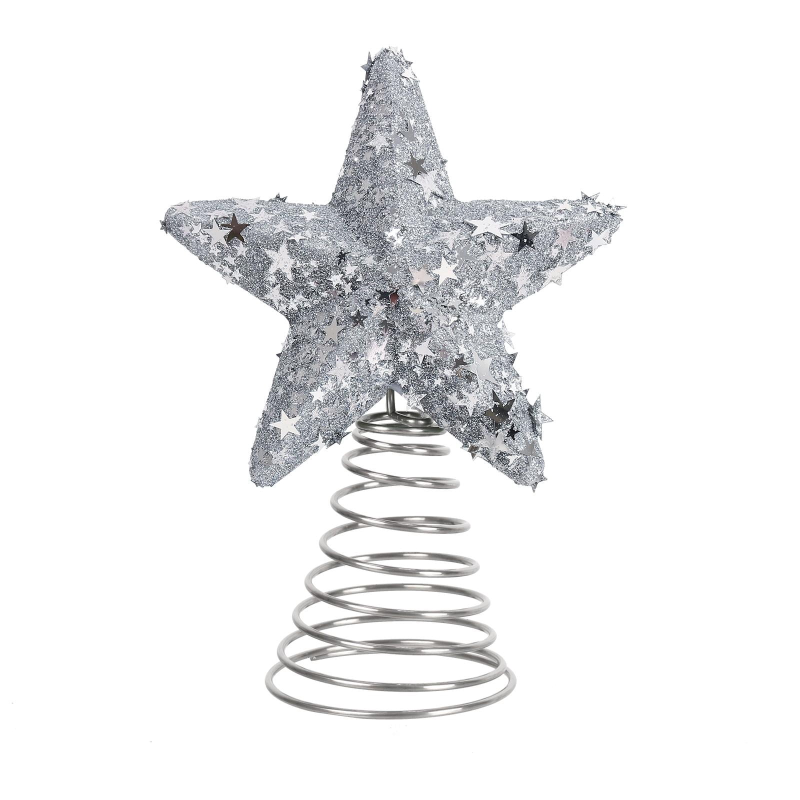 Red White and Blue Decorations, 12 in Tree Star, Spring Mounting Base ...