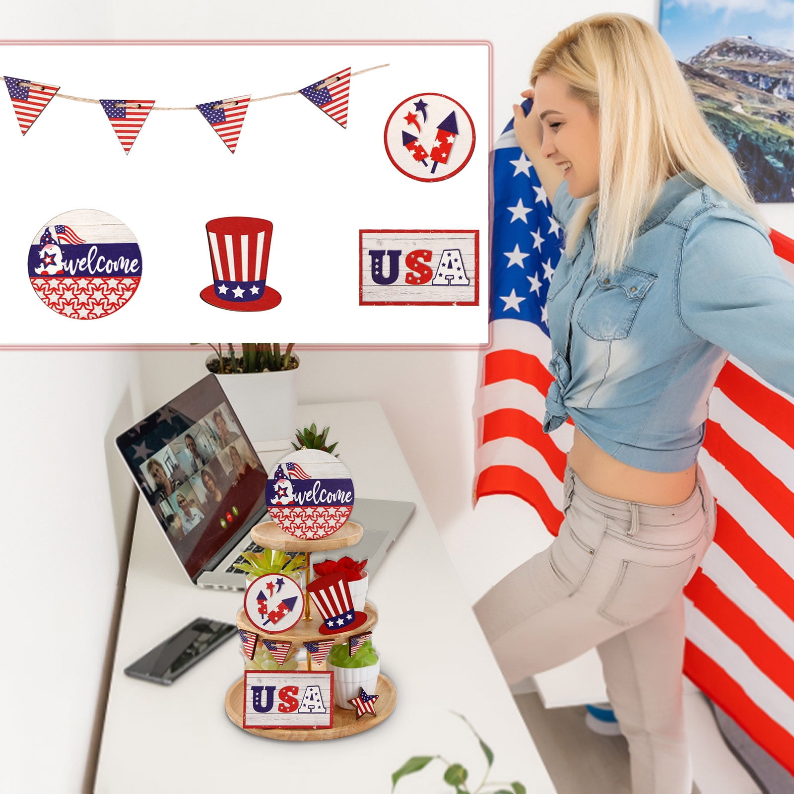 Red White and Blue Decorations ️ Patriotic Decorations ️ Patriotic