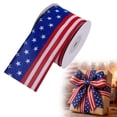 thumbnail image 1 of Red White and Blue Decorations Patriotic Wired Ribbon 5 Yards Total Red White Stripe & Plaid Ribbon for 4Th of July Decor Independence Day Memorial Day & America Anniversary Crafts, 1 of 9