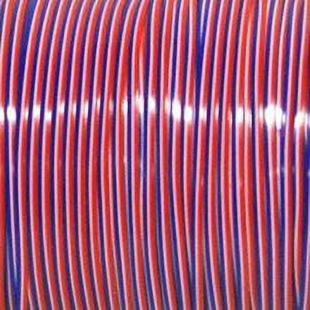 Rexlace Flat Plastic Lacing – Boondoggle String, Red / White / Blue, 0.092" W, 0.035” Thick, 100 Yd