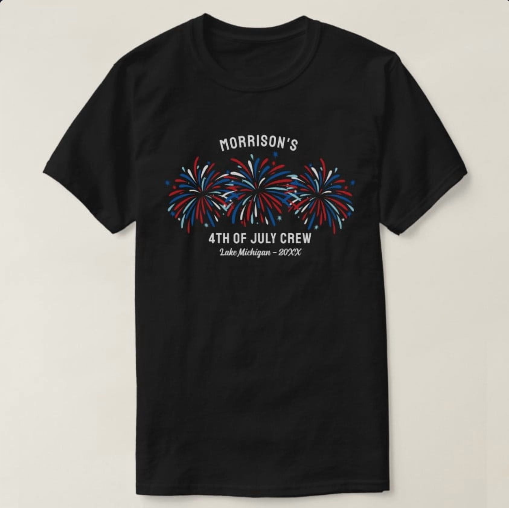 Red White Blue Fireworks Family Graphic T-Shirt - Walmart.com