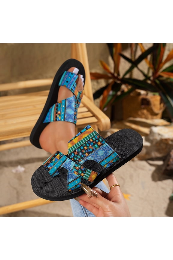 Red White and Blue Flip Flops for Women 4th of July Flip Flops Lightweight Flag Print Toe Loop Slide Sandals with Crisscross Strap Non-Slip Sole Design Perfect for Women Wear Patriotic,Blue 37