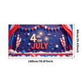 thumbnail image 1 of Red White Blue Fourth of July Celebration Banner Independence Day Patriotic Holiday Decor Fireworks Design for Outdoor Decoration Party Event, 1 of 7