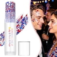 thumbnail image 1 of Red White and Blue Glitter Stick Body Glitter Stick for Face Patriotic Glitter Makeup Sparkle Gel for Cheeks Hair Body 4th of July Party Parade Festival Makeup Accessories, 1 of 9