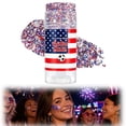 thumbnail image 1 of Red White Blue Hair Glitter Stick – Patriotic America Flag Star Face & Body Glitter, 4th of July Accessories, Waterproof Sparkle for Football Games & Parades, 1 of 8
