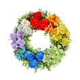 thumbnail image 1 of Red White Blue Independence Day Wreath Colorful Flower Wreath for Front Door Home Decor, 1 of 9