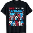 thumbnail image 1 of Red White Blue Mother Baby Nurse Crew Sunglasses 4th Of July T-Shirt, 1 of 4