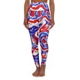 thumbnail image 1 of Red White Blue Patriotic High Waisted Yoga Leggings, 1 of 4