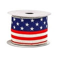 thumbnail image 1 of Red White Blue Patriotic Ribbon - 2 1/2" x 10 Yards, 4th of July, Wreath, Christmas, President's Day, USA, Memorial Day, 1 of 5