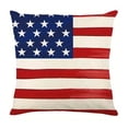 thumbnail image 1 of Red White Blue Pillow Covers 18x18 Fourth of July Patriotic Decor Home Pillow Cover Red Throw Pillow Covers Decorative Pillow Case for Sofa Bedroom Patio Indoor Outdoor Use, 1 of 3