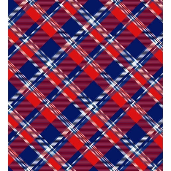 Red, White & Blue Plaid Pattern Edible Chocolate Transfer Sheet, by Tnct. (1 Count)