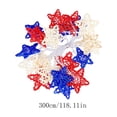 Red White Blue Rattan Star LED String Light Flexible Arrangement ...