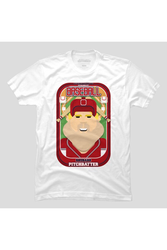 Red White Blue Retro Baseball All-Star Graphic T-shirt M2981043, Up to Size 5XL