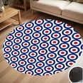 thumbnail image 1 of Red White Blue Round Round Carpet Living Room Bedroom Home Decoration Coffee Table Mat Lounge Rug Chair Mats, 1 of 5