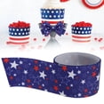 thumbnail image 1 of Red White & Blue Star Ribbon 5 Yards 1.5 inch Wide Usa Patriotic Wired Ribbon for Crafts Wrapping Wreath Bows 4th of July Memorial Day Home Party Decoration, 1 of 8