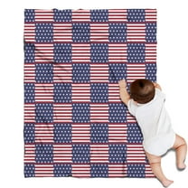 Red White and Blue Star Striped Pattern Blanket,Comfortable Soft Flannel Throw Blanket,All Season,Warm Lightweight Blankets for Sofa Bed Couch Living Room Chair,30"x40"