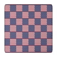 thumbnail image 1 of Red White and Blue Star Striped Pattern Square Fitted Tablecloth with Elastic Edge,Square Table Cover,Washable Elastic Table Cover for Home Kitchen Party Decor 34"x34", 1 of 6