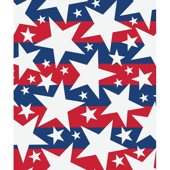 Red, White & Blue Stars Pattern Edible Chocolate Transfer Sheet, by Tnct. (1 Count)