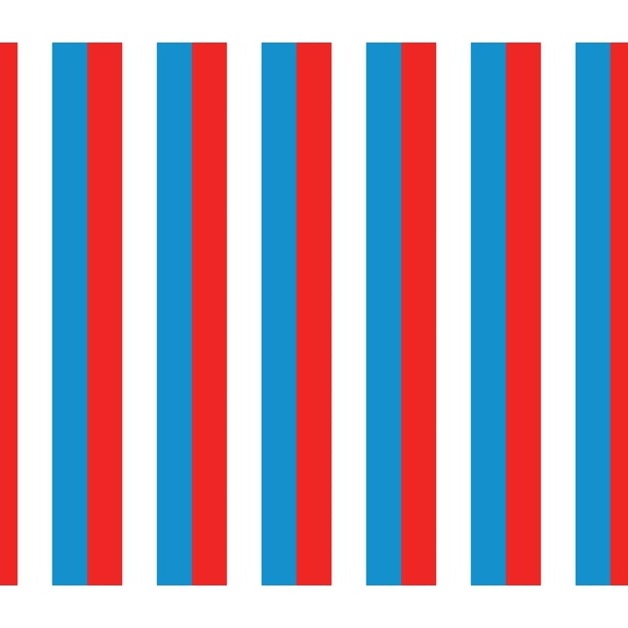 Red, White & Blue Stripe Pattern Edible Chocolate Transfer Sheet, by Tnct. (1 Count)