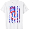 thumbnail image 1 of Red White Blue Tie Dye American Flag Vintage 4th Of July T-Shirt , White, 1 of 9
