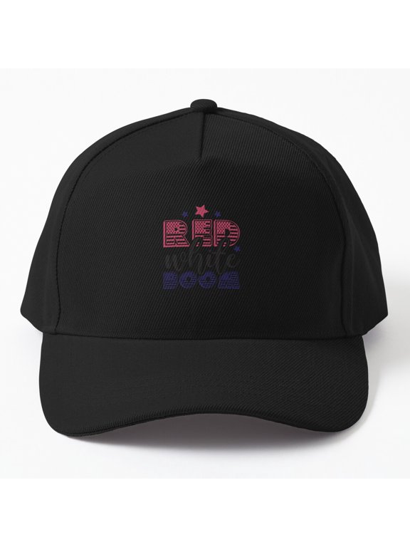 Red White Boom Baseball Cap, Fourth of July Independence Fireworks Celebration Hat