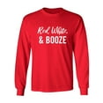 thumbnail image 1 of Red, White & Booze Adult Long Sleeve T-shirt, 1 of 2