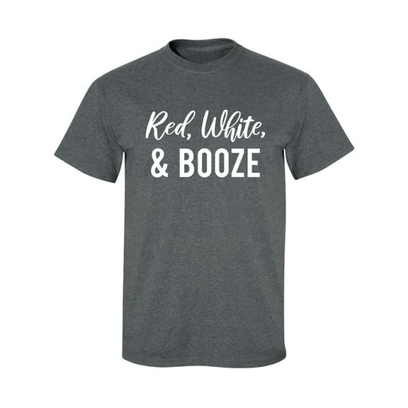 Red, White & Booze Adult Short Sleeve T-shirt
