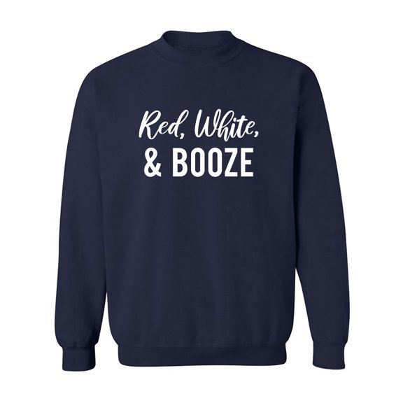 Red, White & Booze Crewneck Sweatshirt