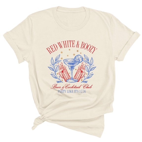 Red White & Boozy, Beer & Cocktail Club Unisex T-ShirtRed White & Boozy, Beer & Cocktail Club Unisex T-Shirt