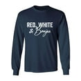 thumbnail image 1 of Red, White & Boujee Adult Long Sleeve T-shirt, 1 of 3