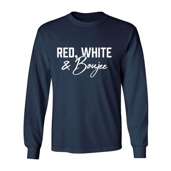 Red, White & Boujee Adult Long Sleeve T-shirt