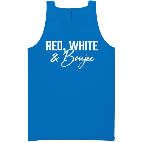 Red, White & Boujee Neon Tank Top