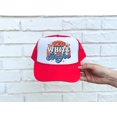 thumbnail image 1 of Southern Attitude Designs Red, White, & Boujee Red & White Unisex Foam Trucker Hat, 1 of 4