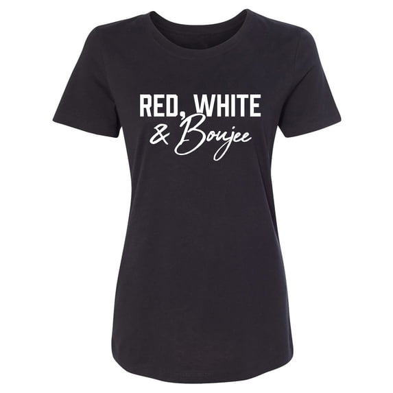 Red, White & Boujee Womens crewneck tee