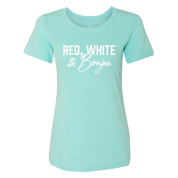 Red, White & Boujee Womens crewneck tee