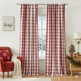 thumbnail image 1 of Red White Buffalo Plaid Full Blackout Curtain Panels 84 Inches Length,Farmhouse Gingham Drapes,Thermal Insulated Window Treatment for Bedroom Living Room,Rod Pocket Back Tabs,40" Wx84 Lx2, 1 of 6