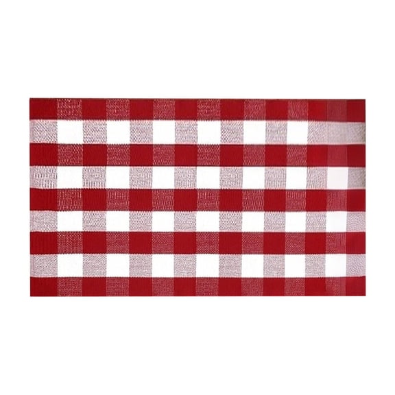 Red and White Buffalo Plaid Rug 35''x59'', Christmas Front Porch Rug Crystal Velvet Hand-Woven Checkered Outdoor Rug Washable Layered Door Mats Carpet for Porch/Entryway