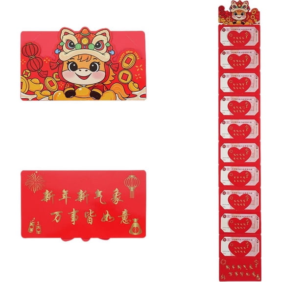 Red White Cardboard Product with Horse Year Theme, Creative Folding for Festive Cash Envelope, Greeting Card, or Decoration Use