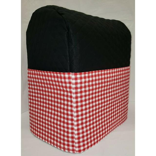 Red & White Checked Cover Compatible with Kitchenaid Stand Mixer by Penny's Needful Things (4.5 & 5 qt Tilt Head, Black)