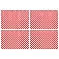 thumbnail image 1 of Red White Checkerboard Checkered Pattern Summer Placemats Table Placemats Set Of 4-Linen Kitchen Washable Placemats Table Mats 11.8"x17.7" Non-Slip Heat Resistant, 1 of 6