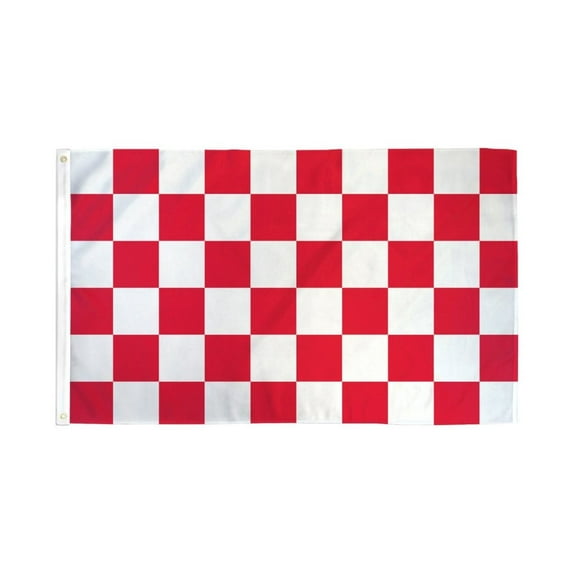 Red & White Checkered Flag 2x3ft Poly