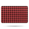 thumbnail image 1 of Red and White Checkered Pattern Bathroom Rugs Mat,Non Slip Microfiber Bathroom Rug,Rubber Backing,Soft Bathroom Mats for Bathroom Floor,Tub and Shower,17x27in(43x68cm), 1 of 5