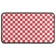 thumbnail image 1 of Red and White Checkered Pattern Door Rugs,Washable Non Slip Door Mats Indoor,Decorative Door Mats,Entry Mat Indoor for Entrance,Bedroom,Kitchen,Bathroom,30"x17", 1 of 6