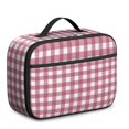 thumbnail image 1 of Red and White Checkered Pattern Insulated Lunch Bag Teens,Bento School Lunch Bag for Teens for Work,Picnic or Travel 10.6x7.7x4.3 Inches,12 Can Capacity, 1 of 6